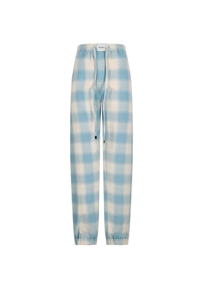 The Attico drawstring checked trousers - Blue