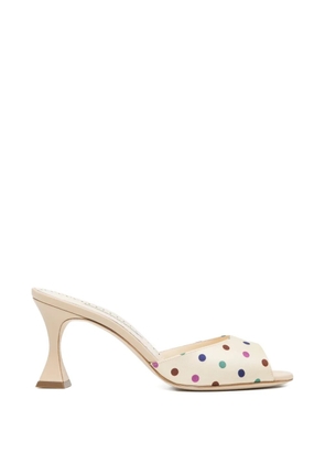 Manolo Blahnik 70mm polka-dot sandals - Neutrals