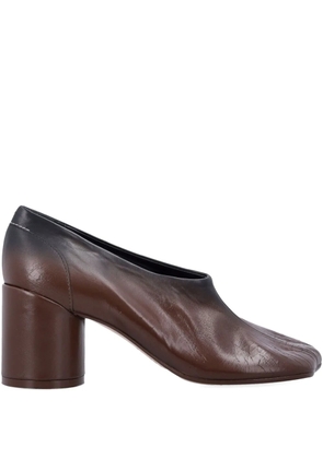 MM6 Maison Margiela 70mm Anatomic leather block-heel pumps - Brown