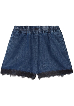 Off-White lace-detailing shorts - Blue