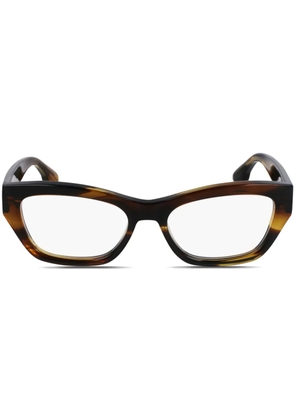 Victoria Beckham Eyewear geometric-frame glasses - Brown