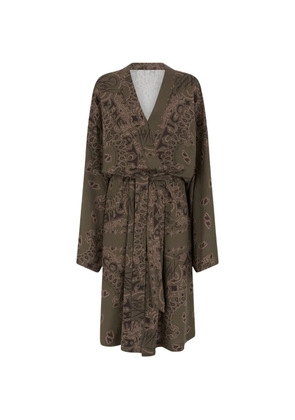 The Attico paisley-print kaftan dress - Green