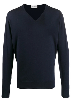 John Smedley wool knit jumper - Blue