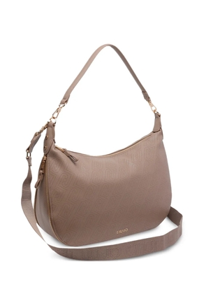 LIU JO logo zip shoulder bag - Neutrals