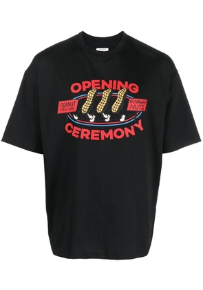 Opening Ceremony Peanuts logo cotton T-shirt - Black