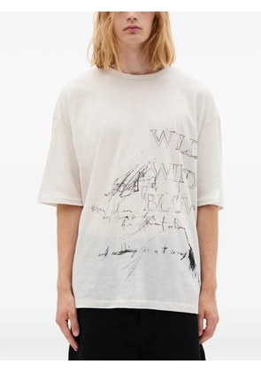 Ann Demeulemeester graphic-print T-shirt - Neutrals