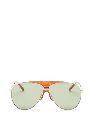 The Attico x Linda Farrow Amelia pilot-frame sunglasses - Gold