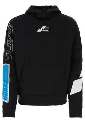 We11done logo-print hoodie - Black