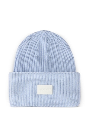 BOGNER Lahra logo-patch beanie - Blue