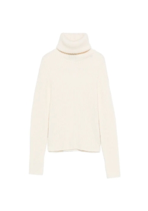 Moncler Grenoble roll-neck ribbed jumper - White