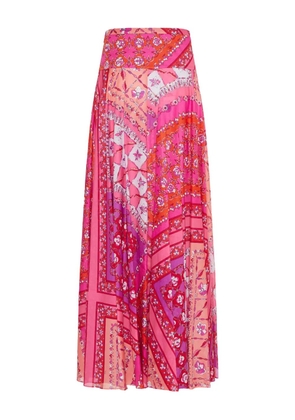 PUCCI floral-patchwork maxi skirt - Pink