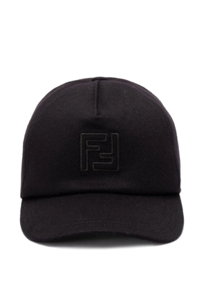 FENDI logo-embroidered cap - Black