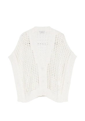 Peserico sequin-embellishment vest - White