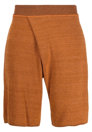 Bianca Saunders two-pocket knee-length shorts - Orange