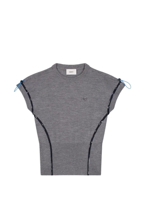 Coperni cap-sleeves T-shirt - Grey