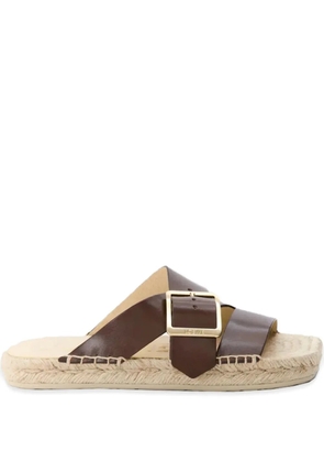 LOEWE buckle-fastening espadrille slides - Neutrals