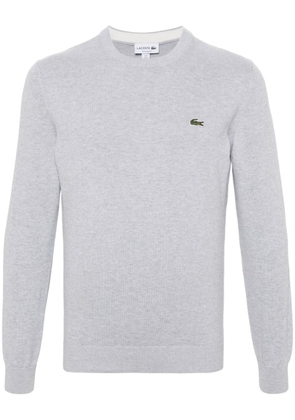 Lacoste mélange-effect cotton jumper - Grey