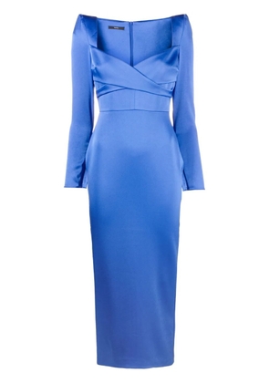 Alex Perry Linden satin midi dress - Blue