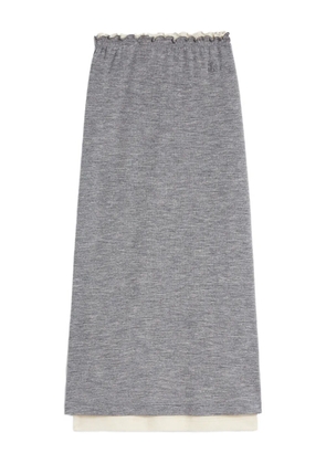 Jil Sander lightweight wool layered skirt - 924