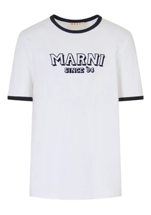 Marni contrast-trim crew-neck T-shirt - White