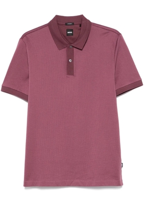 BOSS micro-pattern polo shirt - Purple