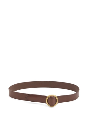Saint Laurent oval-buckle belt - Brown