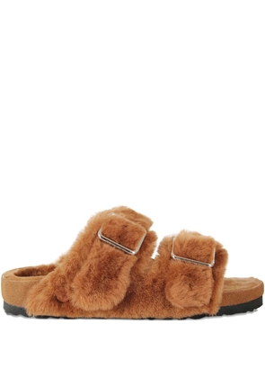 Birkenstock Arizona buckle strap slippers - Brown