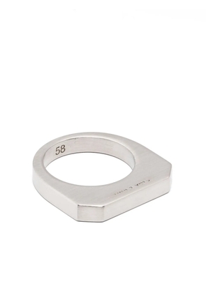 Rick Owens logo-detail ring - Silver