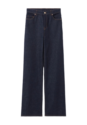 Claudie Pierlot straight-leg leather-patch jeans - Blue