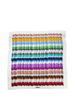 Missoni geometric-design scarf - White