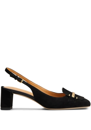 Tod's 50mm suede slingback pumps - Black