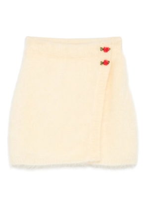 Alessandra Rich embellished wrap mini skirt - Yellow