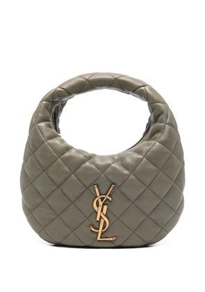 Saint Laurent logo-plaque tote bag - Green