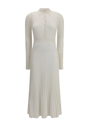 Gabriela Hearst ribbed polo-neck dress - Neutrals
