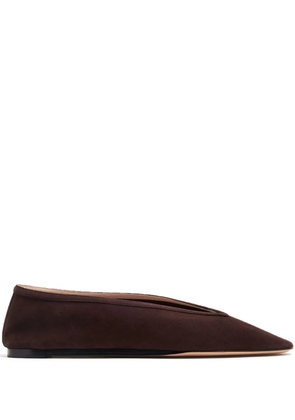 Le Monde Beryl Luna suede ballerina shoes - Brown