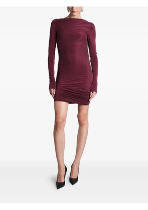 THE ANDAMANE open back ruched dress - Red