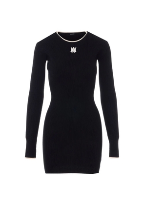 AMIRI embroidered-logo mini dress - Black