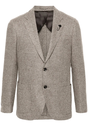 Lardini interwoven single-breasted blazer - Brown