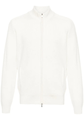 Fileria zip-up ribbed sweatshirt - Neutrals