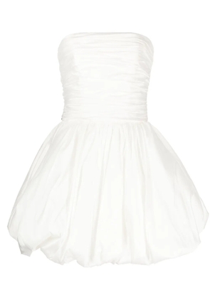 Amsale taffeta dropped waist mini dress - White