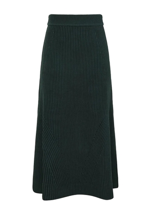 ZIMMERMANN Hypnotic ribbed midi skirt - Green
