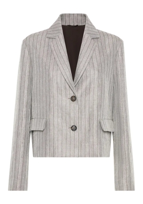 Brunello Cucinelli striped blazer - Grey