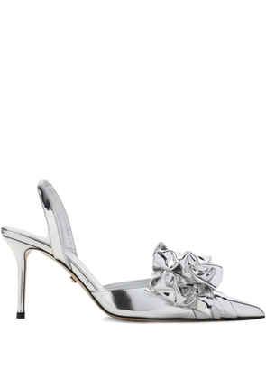 MACH & MACH bow-embellished slingback pumps - Grey
