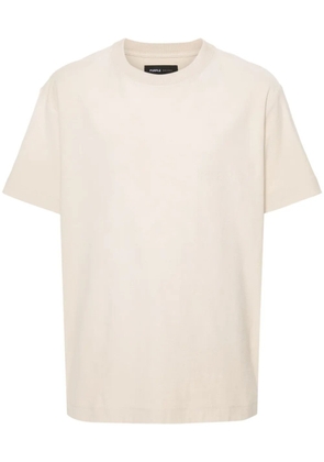 Purple Brand rubberised-logo cotton T-shirt - Neutrals