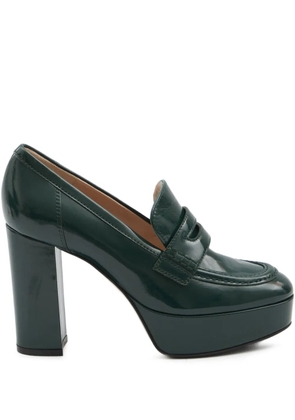 Gianvito Rossi 105mm penny-strap pumps - Green