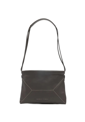 Brunello Cucinelli stitched shoulder bag - Grey
