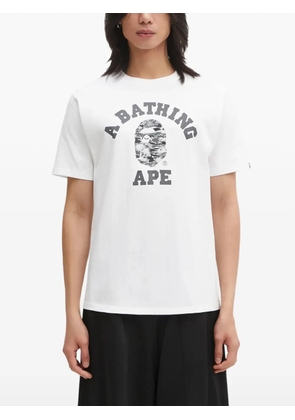 A BATHING APE® Palm Tree Camo College graphic-print T-shirt - White