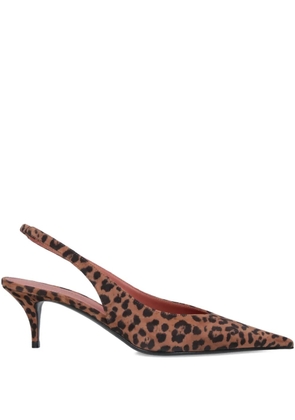 Amina Muaddi 55mm Anok slingback pumps - Brown