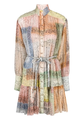 ZIMMERMANN Matchmaker Bandana Patch-print minidress - Neutrals