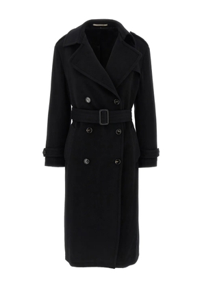 Tagliatore double-breasted belted coat - Black